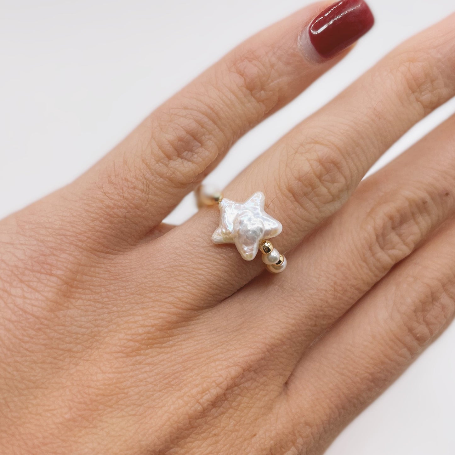 Star Pearl Elastic Ring