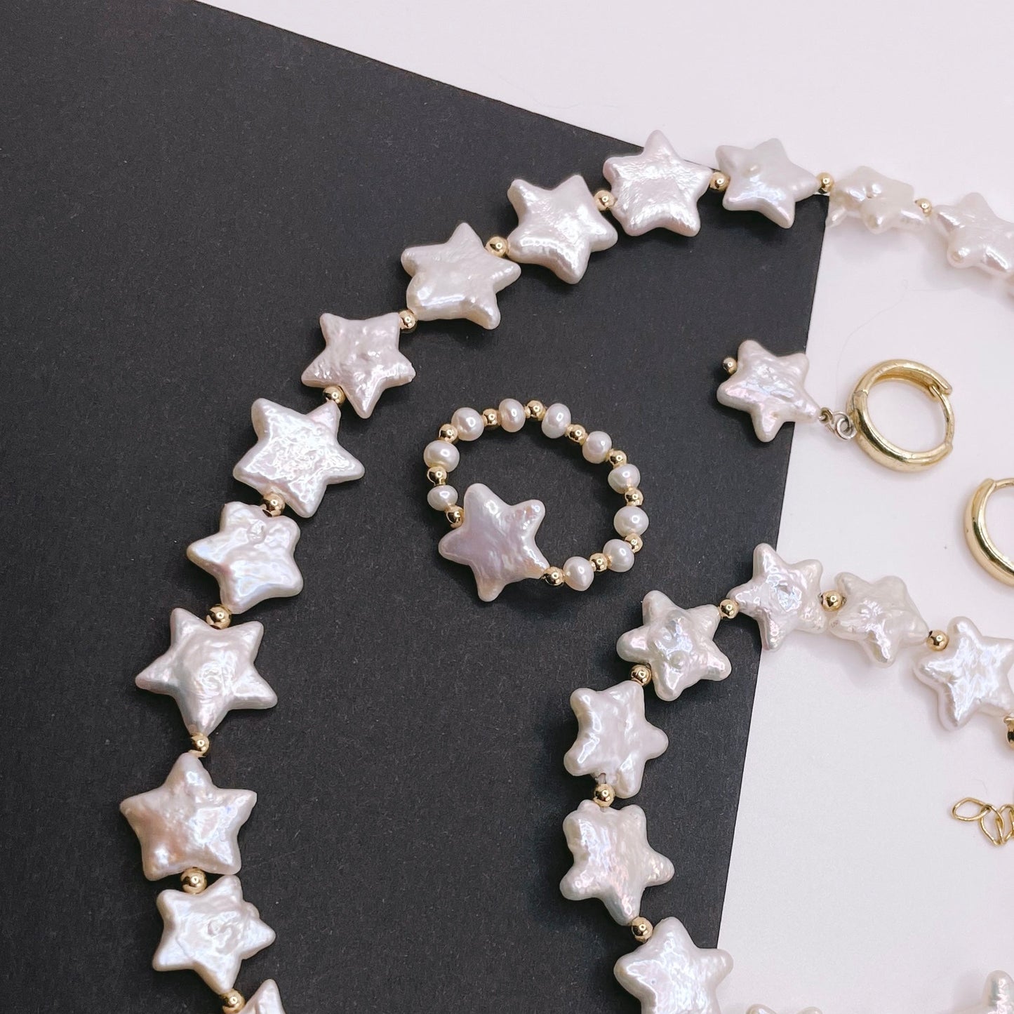 Star Pearl Elastic Ring