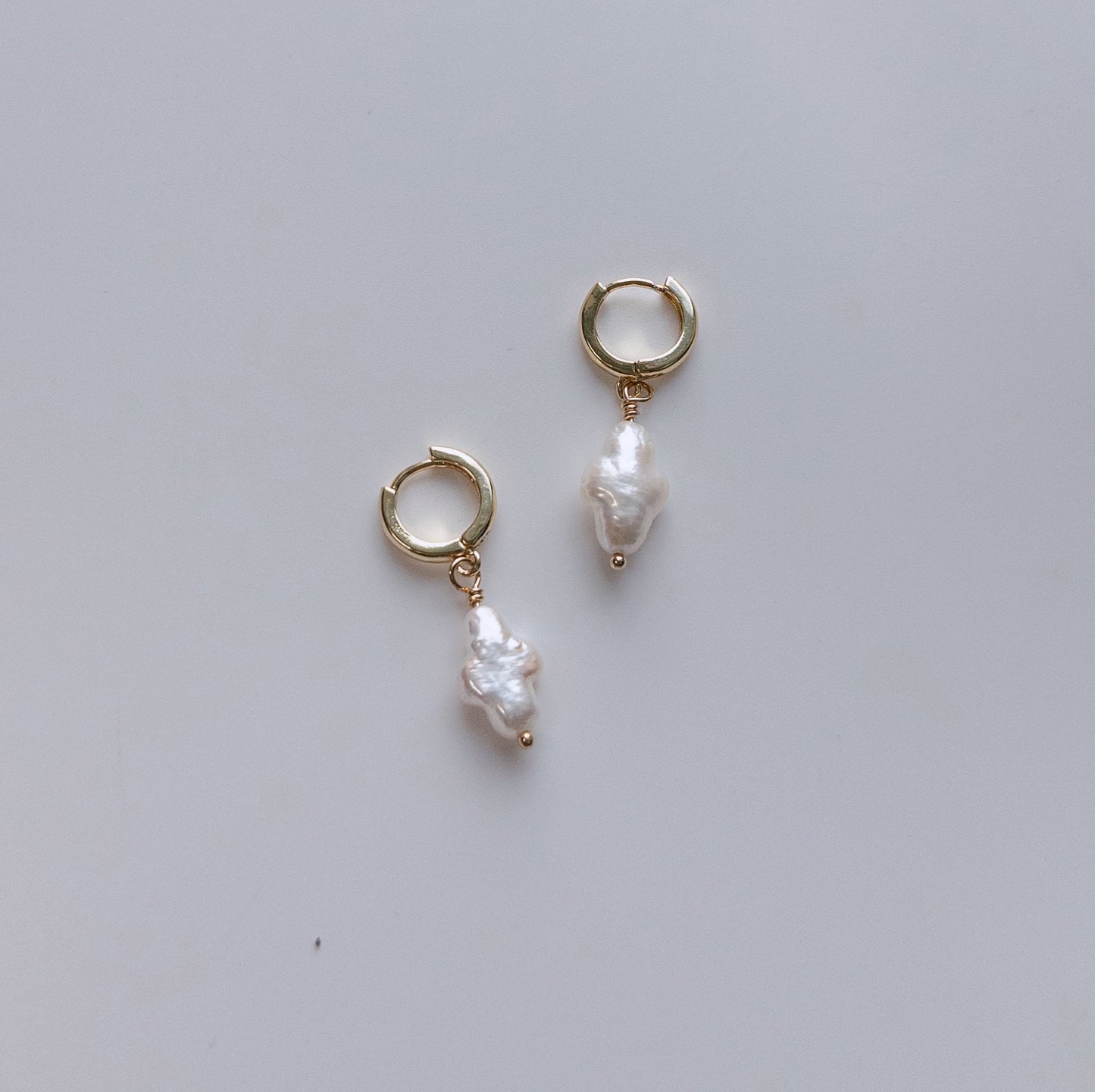 Pearl Cross Earrings