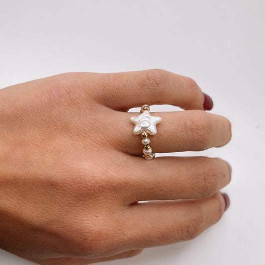 Star Pearl Elastic Ring